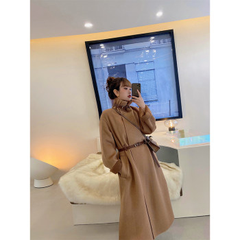 LANGBOOM 爱M仕  全羊毛阿尔巴卡长款外套