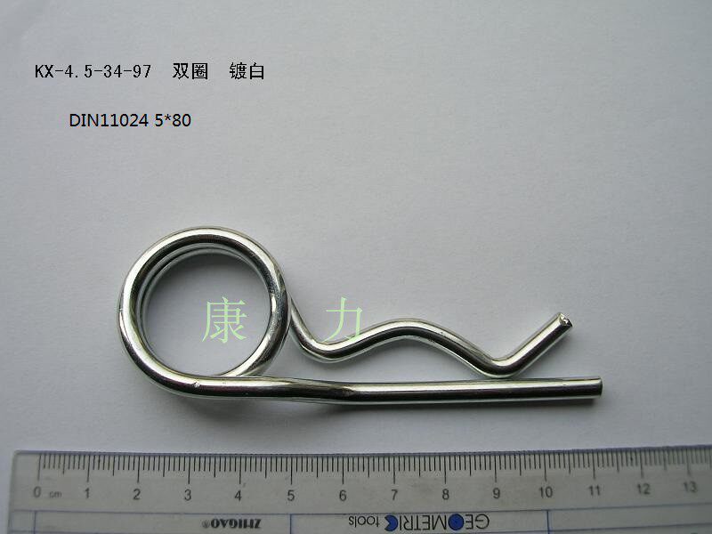 DIN11024 (5 * 80) double circle wave pin wire coarse 4 5 lock pin hair clip pin R shaped pin rope accessory