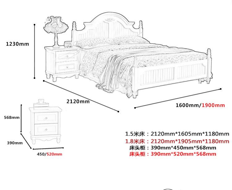 Vườn đồ nội thất đơn giản mục vụ vào một phù hợp với Hàn Quốc đôi giường gỗ rắn nệm phòng ngủ bộ