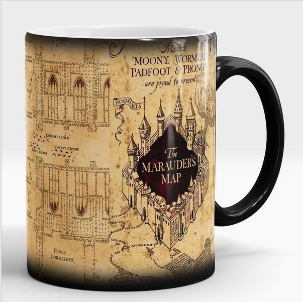 Moving Map Mug Anime Merchandise American Tv Series Personalized Ceramic Office Coffee Color-Changing Cup Christmas Gift