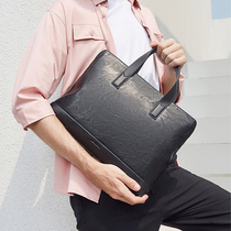 Scarecrow briefcase male business package package large capacity leisure minimal cortex bag handbag