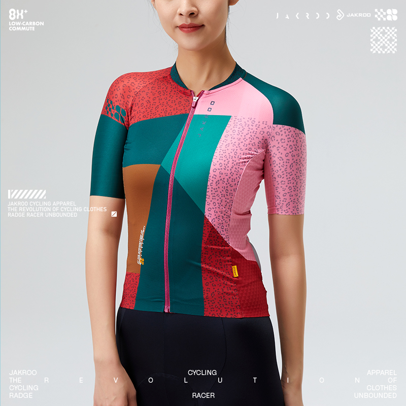 Jieku spring and summer new women's short-sleeved cycling clothing comfortable and breathable commuter bicycle road bike riding top