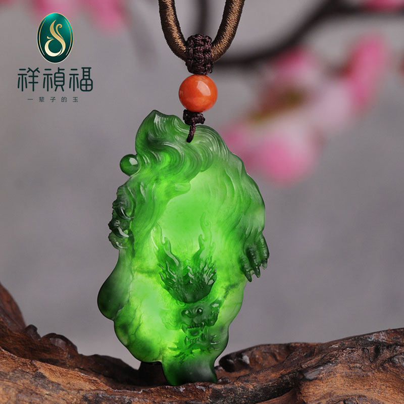 Xiang Zheng Lung Rui natural jade jade jade ice mane jade ice type Mega - longlang Linning orphan
