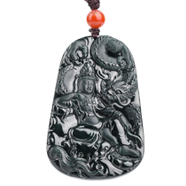 Xiangzhenfu Dragon Protector natural ink jade dragon brand pendant for men and women zodiac jadeite pendant jade carving solitary item