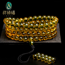 Xiangzhen Fu Mexico Natural 5A Water Purification Blue Purifier Bracelet 108 Ball Blue Po Bead Bracelet Men and Women