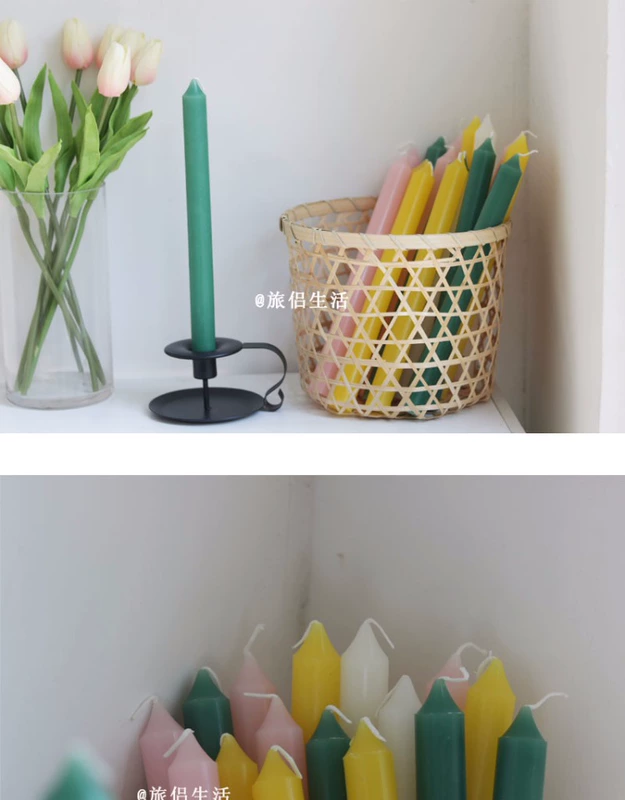 Chic hanfeng màu nến nhà vô vị nến nhà cải thiện trang trí nhà chụp đạo cụ đám cưới mềm - Trang trí nội thất phụ kiện trang trí bàn làm việc