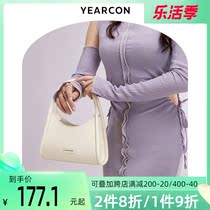 Yercon Bag Packs 2021 New Tide Skew Satchel 2022 Single Shoulder Bag Fashion Handbag Bull Leather Texture Hand Carrying Bag