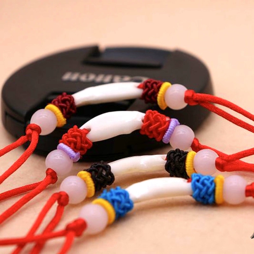 Браслет из красной нити, детский аксессуар ручной работы, DIY, цвета киновари