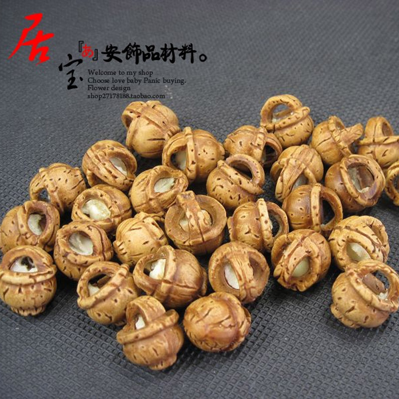 Peach Core Engraving Single Hand Strings Children Handmade Diy Material Baby Boy Children Pin Accessories Peach Basket Bracelet