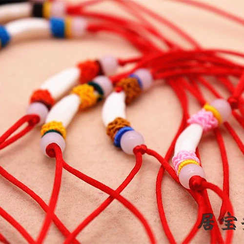 Браслет из красной нити, детский аксессуар ручной работы, DIY, цвета киновари