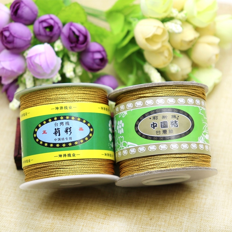 Gold Thread Woven Rope Handmade Diy Bracelet Necklace Rope Golden Silk Thread Big Roll Baby Children Ornaments Hand Strings Rope Jade Thread-Taobao