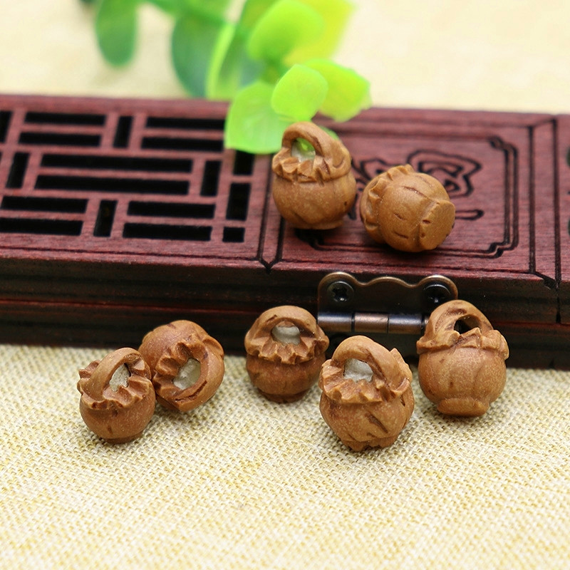 Handmade Diy Bracelet Choreography Baby Ornament Genuine Peach Core Engraving Baby Basket Three Ways Lace basket Longgrain-Taobao