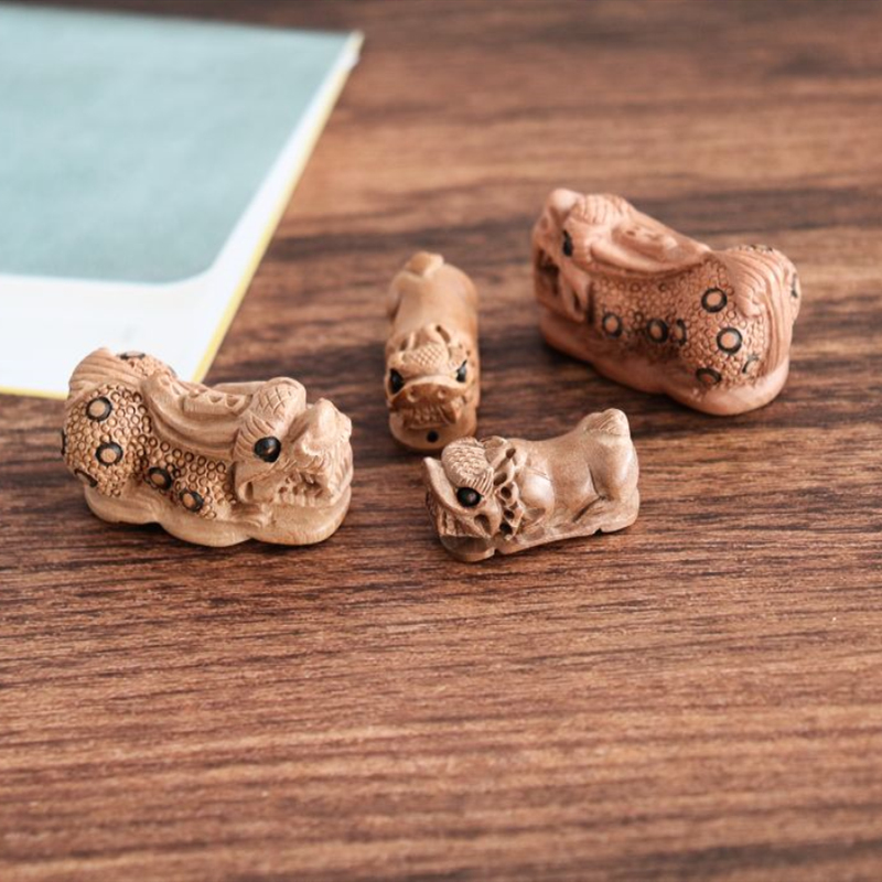 Fattening Peach Wood Car Pendant Piece Interior Handmade Diy Material Text Playing Handstring Choreography Key Buttoned Red Black Sandalwood Leopard