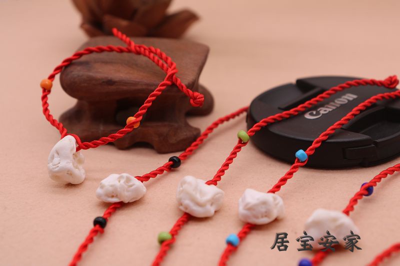 Vòng tay em bé Hòa bình Handmade Red Rope Vòng tay Vòng chân Hòa bình Truyền thống Lợn lắng nghe Xương Fidelity đánh bóng - Vòng chân lắc chân nữ vàng đẹp