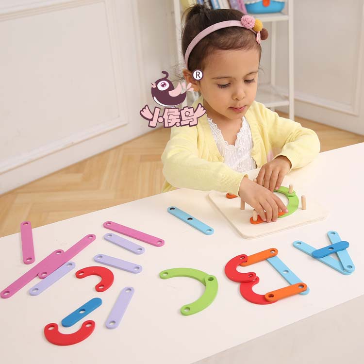 Numbers, letters, shapes, puzzles, children's fun, puzzles, DIY puzzles, building blocks, kindergarten educational toys