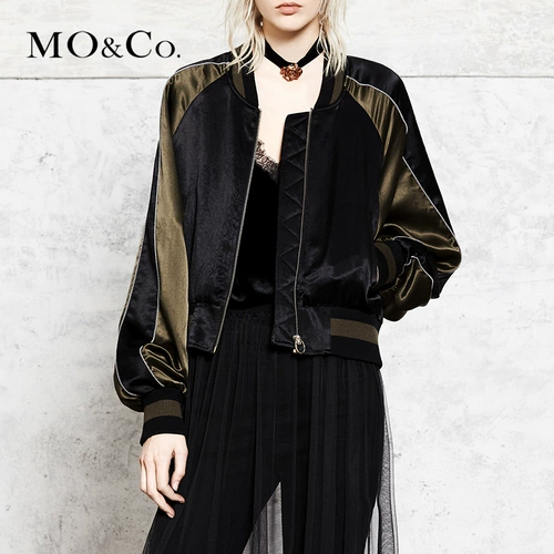 Moco Stand -Up воротничная куртка короткая вышитая повседневная куртка MA173JKT104 MO Anke