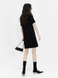 Воротник Mocopolo v -neck color side short -sleeved платье mbc2drs023 французский стиль