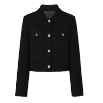 MOCO2023 winter new product contains sheep wool flash onion heavy woven shoulder pad short box jacket MBC4JKT010