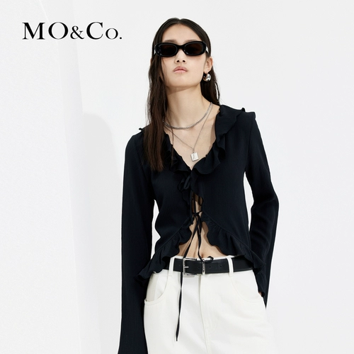 [Mulberry Silk] Топ с рюшами MOCO, дизайнерский нишевый сладкий и пряный топ для женщин