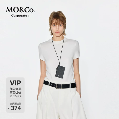 [Серия C +] Футболка MOCO с короткими рукавами и высокой резинкой из ацетата тенселя на правом плече MBE2TEE032