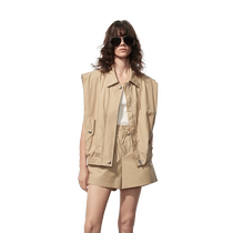 MOCO2024 new summer workwear style broad shoulder sleeveless jacket vest MBD2JKTT51 Moanke