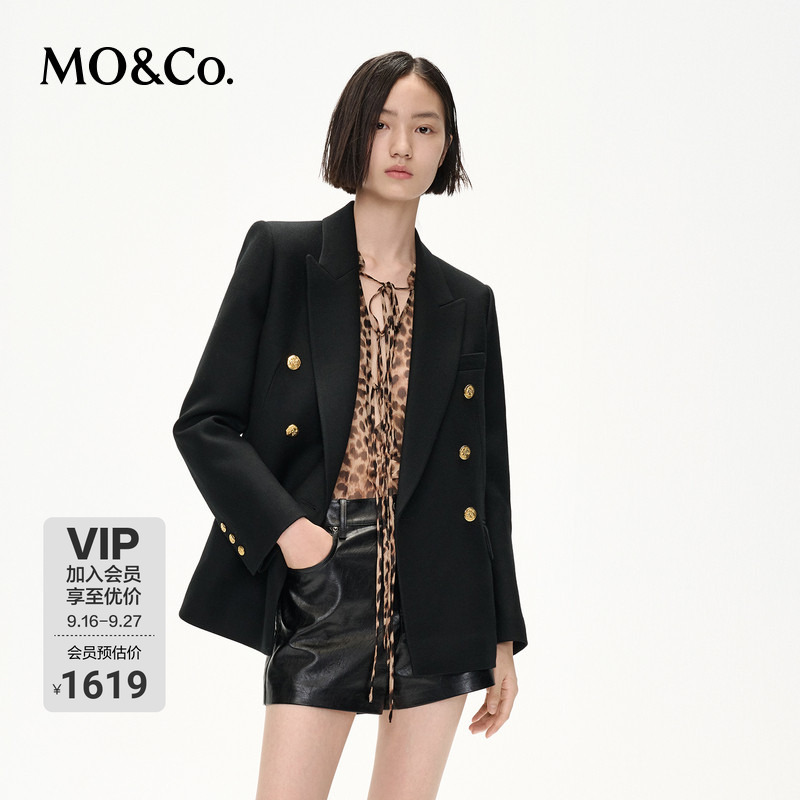 Moco Suit Made of Sheep Wool, Vintage Notched Lapel, Right-Angle Shoulder Pads, Sculpted Silhouette, Gold Buckle Jacket, Moco Moco Suit Made of Sheep Wool, Vintage Notched Lapel, Right-Angle Shoulder Pads, Sculpted Silhouette, Gold Buckle Jacket, Moco