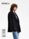[Шерсть мериноса]Двустороннее шерстяное пальто-накидка MOCO с асимметричным силуэтом и круглыми плечами, на весну-осень, с застежкой-пряжкой, для мотоциклистов