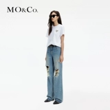 [Антибактериальные анти -медить] Moco Spring и осень Love Diamond Driald Emlemprodery Короткая хлопчатобумаж