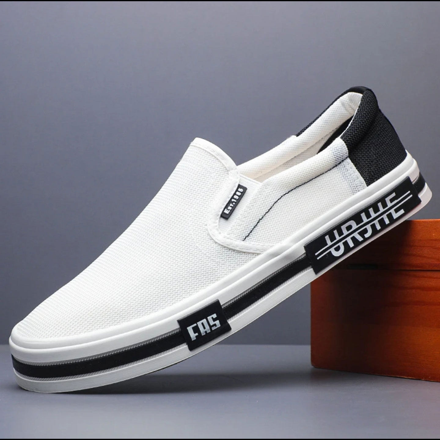 Para Shoes Men's 2026 New Summer Men's Shoes Designer Style Men's Canvas Shoes Slip-On Casual Sneakers Trendy