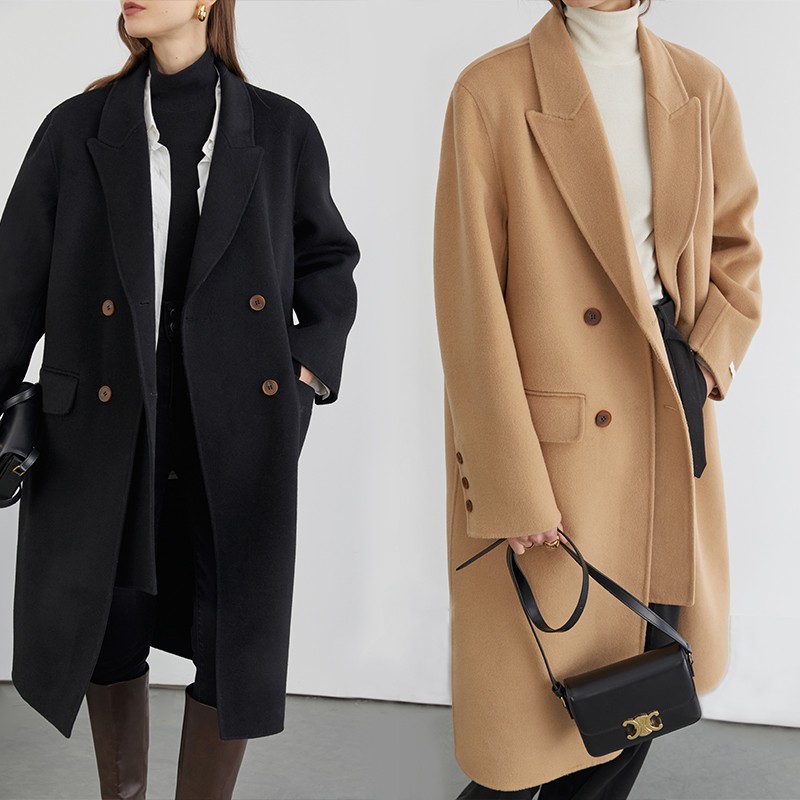 What about Van Loo 2022 Winter's new Hepburn suit with a long version of black double face, and what about the coat of women?