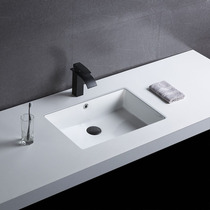 Sanitary bathroom square lower basin embedded wash basin ceramic washbasin single basin toilet wash basin large capacity