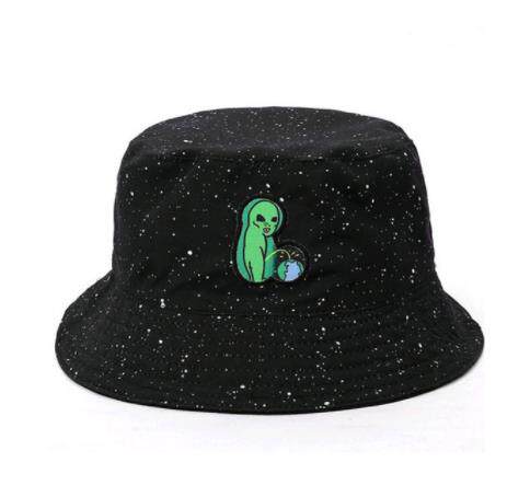 Black Print Pattern Bucket Hat Double face wearing a Star pelvic hat male and female sunscreen