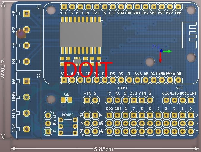 ESP8266 WiFi 电机驱动扩展板 L293D ESP12E Lua 物联网 智能小车 nodemcu