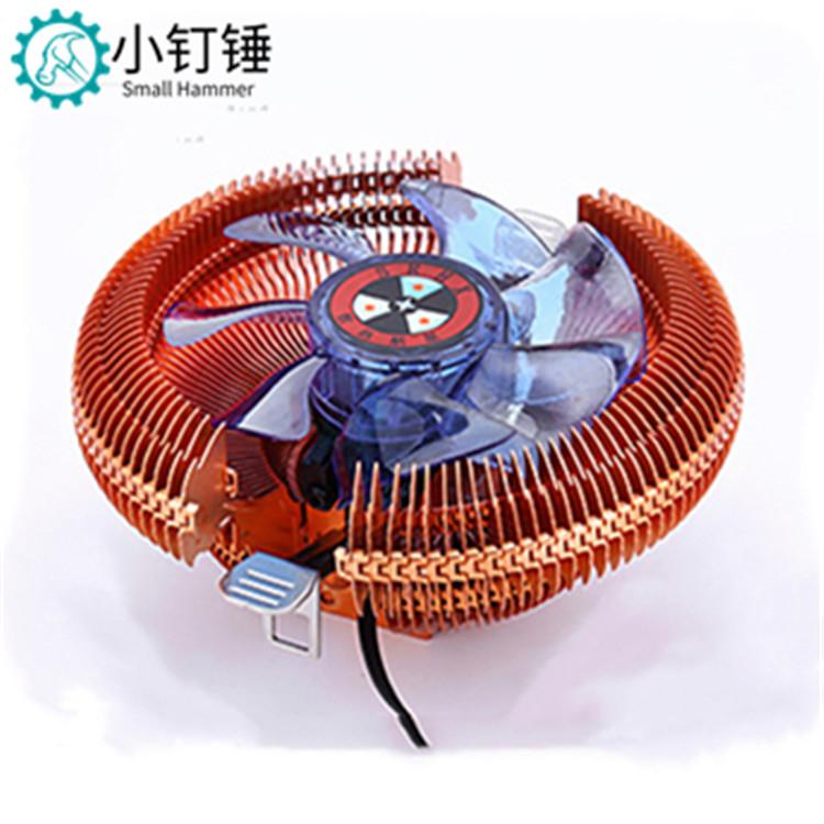 台式电脑多平台CPU风扇 lntel AMD 双热管1155/775静音散热器风扇
