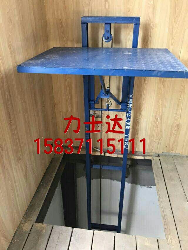 Small Cargo Ladder 220v Electric Home Lift Simple Single Two-track Cargo Ladder Lift Platform Fixed Hotel Delivery