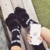 Mùa thu và mùa đông phụ nữ mới vớ trong đống vớ vớ cotton màu đen và trắng