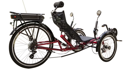 Электрический концентратор, мотор, литиевые батарейки, кресло, трехколесный лежачий велосипед, амортизация