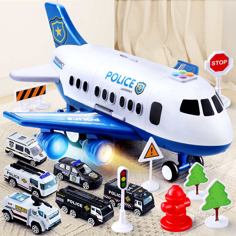 Simulation Toy Aircraft Model Large Number Inertial Passenger Plane Straight Up Early Teaching Light Music Containing Toy Children's Car