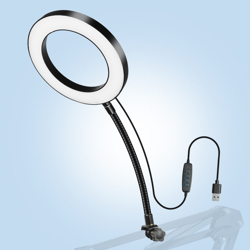 Anchor mobile phone live Spotlight Quick Hand Shake and Beauty Skin Ring Lamp Cantilevered HOSE CLAMP TRIPOD