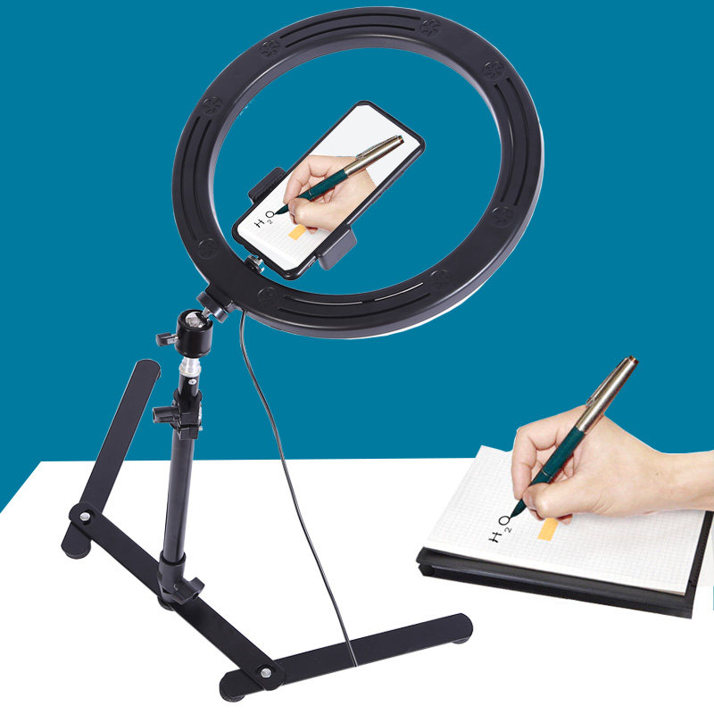 Mobile phone pushback bracket desktop Live shooting Mobile phone rack Tonic Light light Video Calligraphy Writing and teaching online class drawing