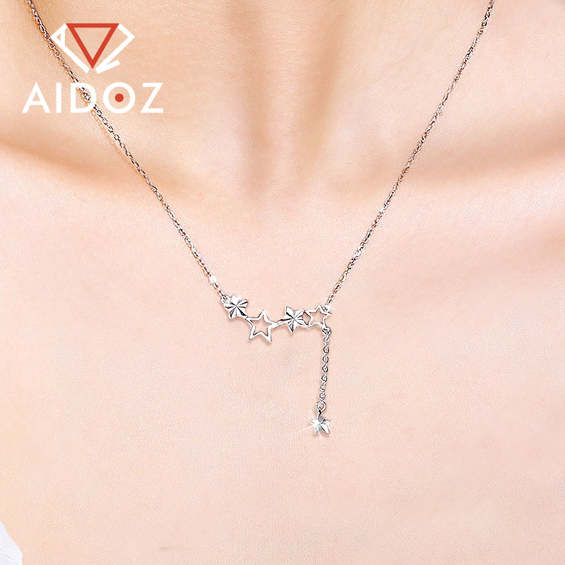 pt950 Platinum Pendant Female Stars White Gold Necklace Loving Collarbone Bracelet 950 Pendant Son Birthday Gift To Girlfriend