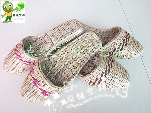 Giày rơm dệt thủ công Dép nhộng tự nhiên Giày rơm thoải mái thấm mồ hôi chân thoáng khí dép đi trong nhà dép nữ 2021