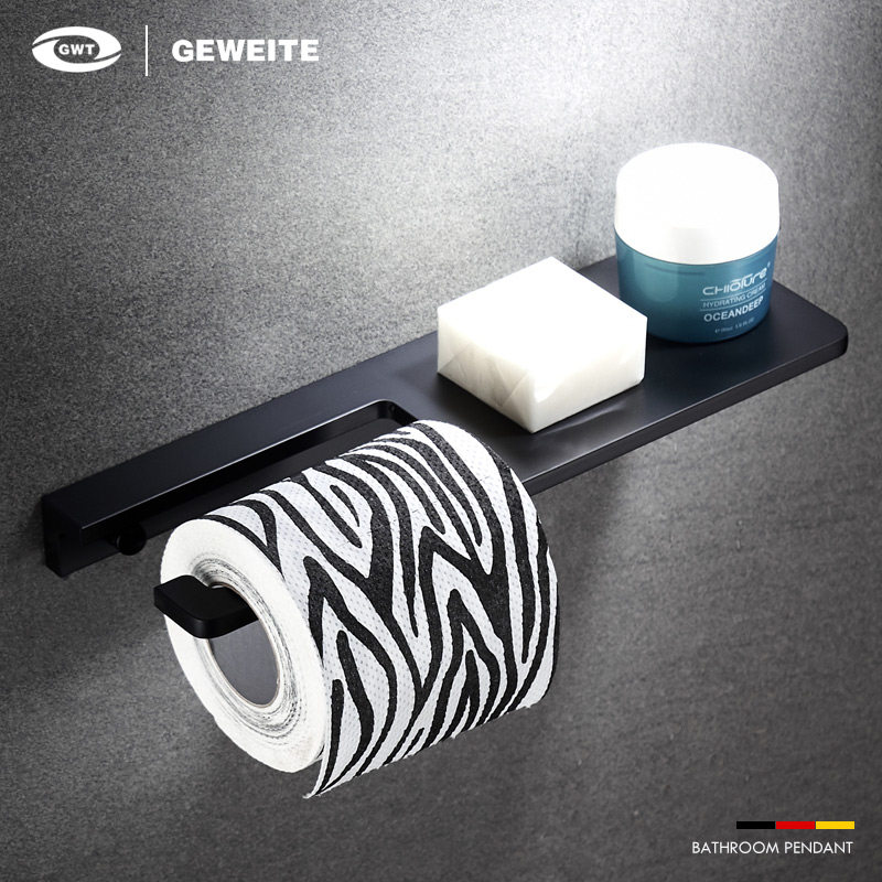 High-end Hotel Toilet Toilet Paper Rack Mobile Phone Rack Villa Toilet Paper Rack Creative Black Tissue Box Rack-Taobao