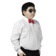 Children's white shirt plus fat long-sleeved cotton spring and autumn short-sleeved enlarged shirt boy fat treasure student white school uniform