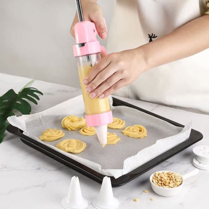 Curchigun Made Cookies cookies Dies Baked And Milked Oil Baking Tools Soluble Bean Framed Flowers Mouth Squeeze Bag Suit