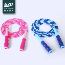 Bamboo jump rope kindergarten childrens pattern soft beads do not tie primary and secondary school students can adjust the high school entrance examination beads Festival jump rope