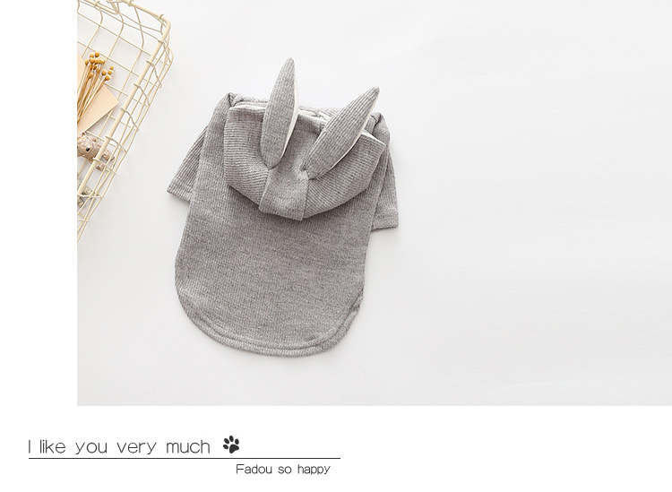 Chó thú cưng chiến đấu quần áo Keji Bago Teddy quần áo chó trung bình tai thỏ dễ thương phim hoạt hình mùa xuân và mùa thu quần áo - Quần áo & phụ kiện thú cưng quần áo cho thú cưng