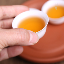 Authentic bone china small tea cup Chaozhou gongfu tea Thin tire light white porcelain anti mouth cup white jade Ruo deep Cup