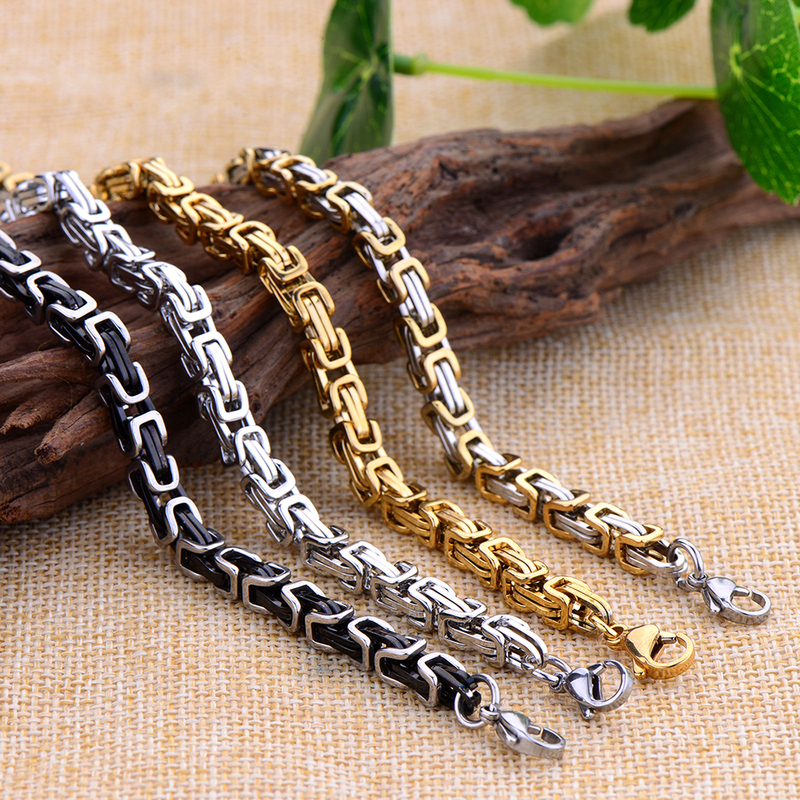 Crazy Storm Gao Qiqiang Style Bracelet Stainless Steel Vacuum Electroplated 18K Gold Black Men's Imperial Chain Bracelet