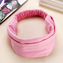 Yoga hair band Korean sports hair band female sweat-absorbing running gym non-slip wide headgear short hair anti-sweat hoop